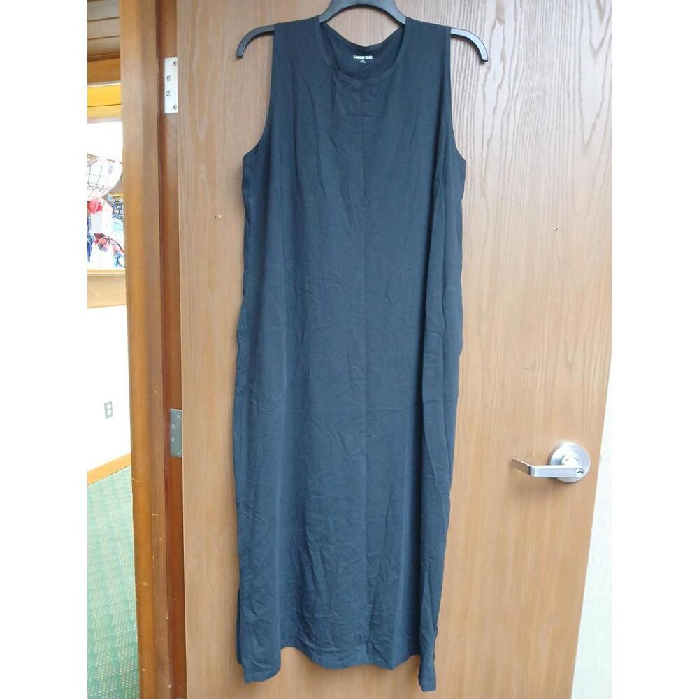 Lands’ End Black Sleeveless Maxi dress Sz 1X